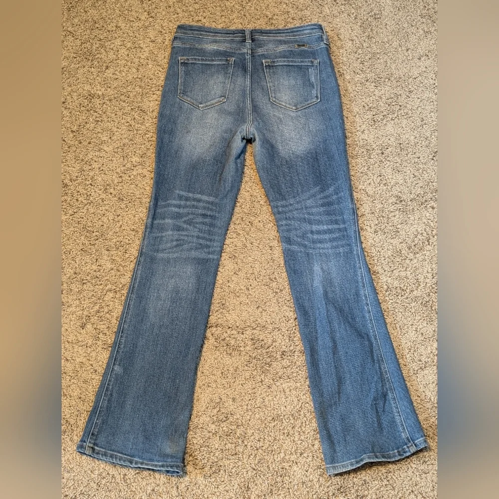 KanCan™ Mom High Rise Jeans Button Fly Shimmer Black SZ 29